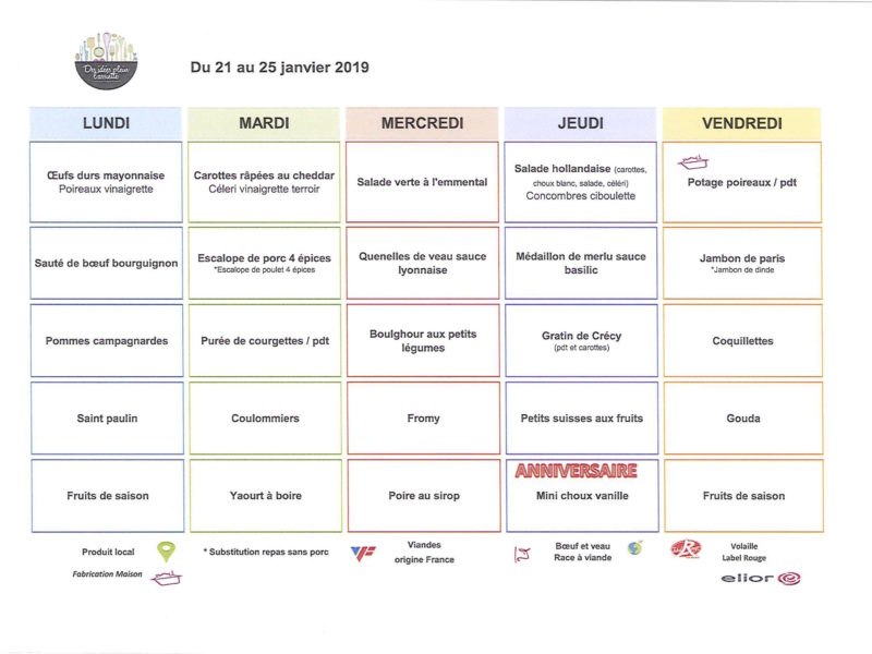 Menu Janvier 3 Menu Janvier 3