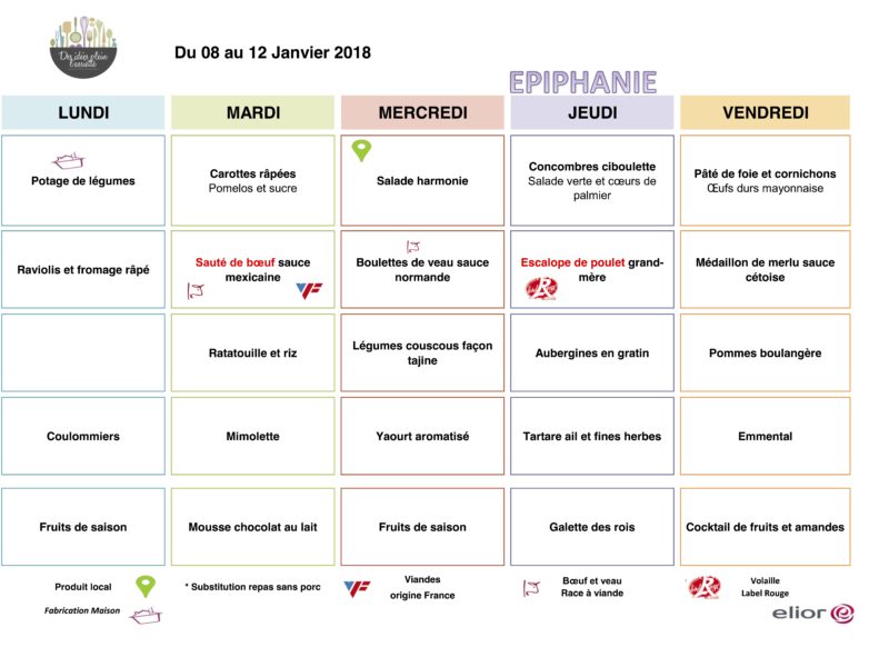 Menus RIMOGNE SEM1 Janvier 2018 Menus RIMOGNE SEM1 Janvier 2018