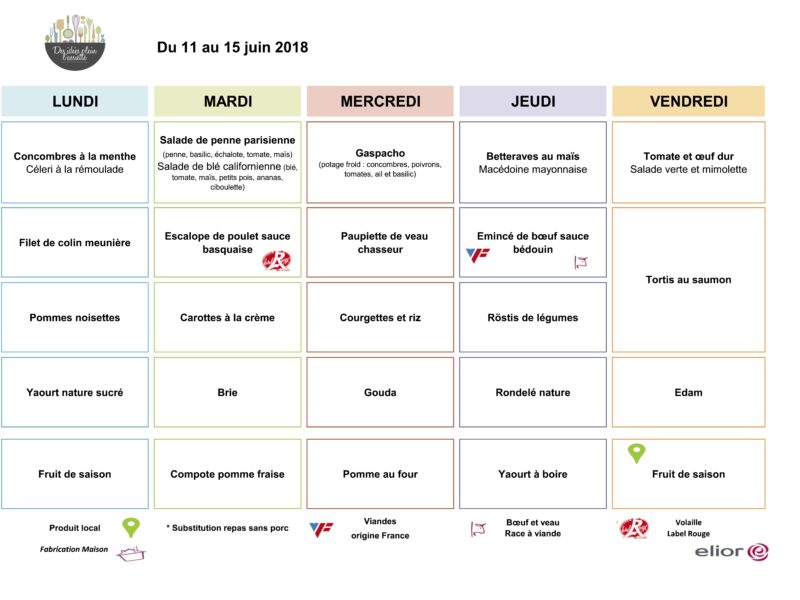 Menus RIMOGNE SEM2 juin 2018 Menus RIMOGNE SEM2 juin 2018
