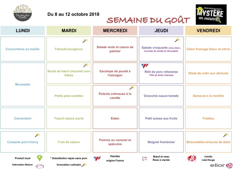 Menus RIMOGNE SEM2 octobre 2018 Menus RIMOGNE SEM2 octobre 2018