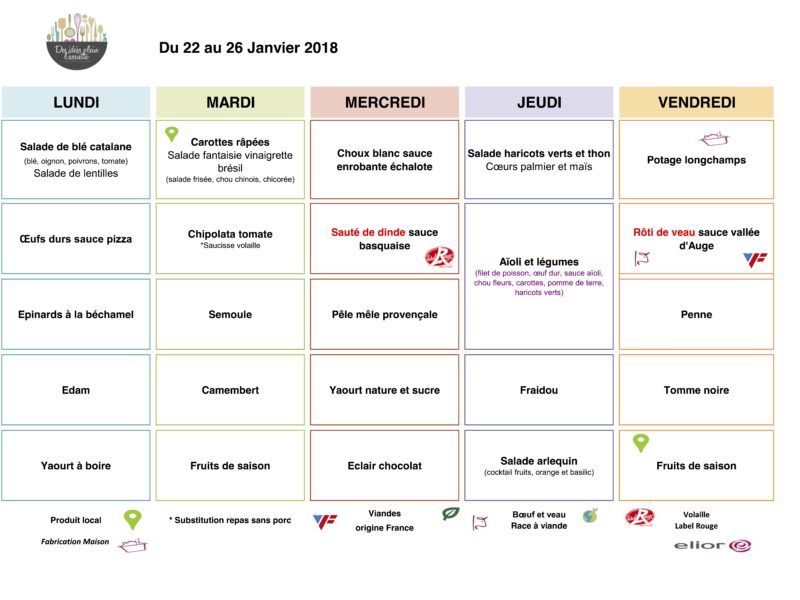 Menus RIMOGNE SEM3 Janvier 2018 Menus RIMOGNE SEM3 Janvier 2018