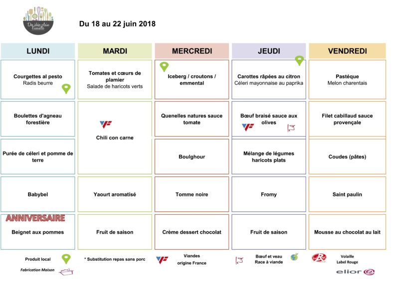 Menus RIMOGNE SEM3 juin 2018 Menus RIMOGNE SEM3 juin 2018