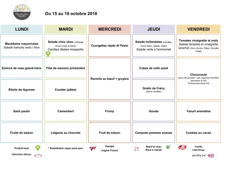 Menus RIMOGNE SEM3 octobre 2018 Menus RIMOGNE SEM3 octobre 2018
