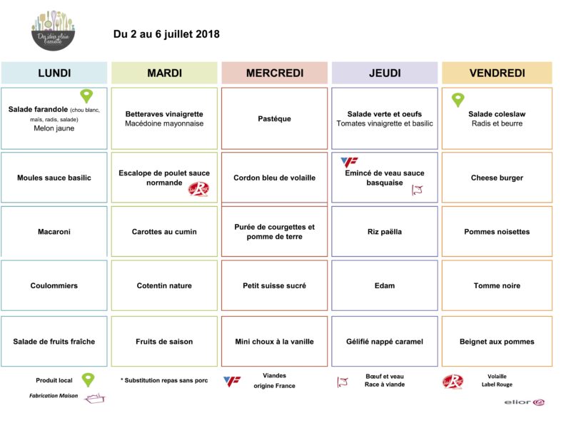 Menus RIMOGNE SEM5 juin 2018 Menus RIMOGNE SEM5 juin 2018