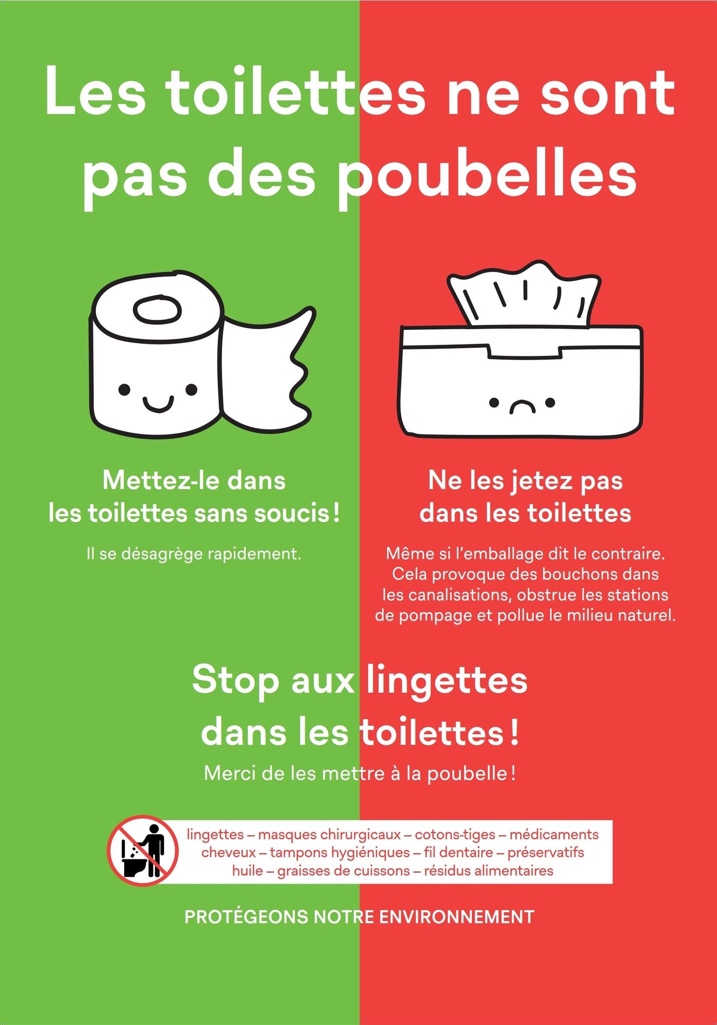 Stop aux lingettes dans les toilettes – Le Petit Journal